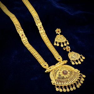 Wholesale 14K 18K 24K Micron Gold Filled AD Stone Long Necklaces Traditional Long Jewelry Set Brass Gold Long Fashion Necklaces - Product Image 1