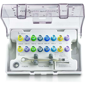 Kit de Llaves Universales para Implantes Dentales Vaslcare, Certificado CE, Torque Ajustable 10-70Ncm, 16 Destornilladores para Reparación - Product Image 1