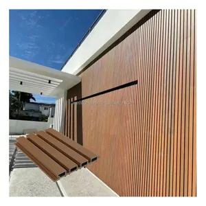 Weather Resistant Low Maintenance Decorative Slat Wood Co-extrusion Fluted Wall Panel