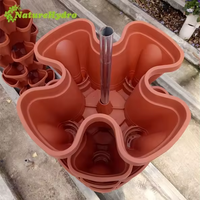 Jardinière verticale en plastique empilable Pots de culture pour légumes et fleurs