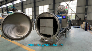 Grote volautomatische batch water-<span class=keywords><strong>spray</strong></span> retort sterilisator voor vacuümverpakking van zoete maïs, voedselverwerking autoclaaf - Product Image 2