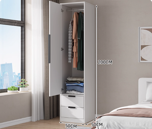 Diseño moderno de armario de madera blanca de gran espacio con cajones, armario de almacenamiento independiente para dormitorio - Product Image 6