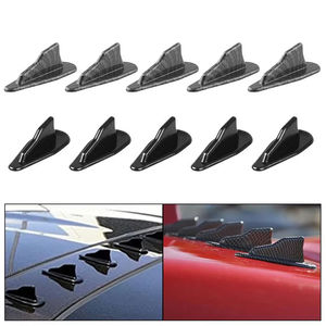Reacondicionamiento de coche antena externa techo aletas de tiburón Spoiler Wing Kit Vortex decoración Spoiler pequeño generador de antena 10 unids/set - Product Image 2