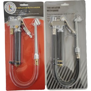 Portable <span class=keywords><strong>pneumatique</strong></span> 120 PSI précis tête robuste gonfleur <span class=keywords><strong>de</strong></span> pneu jauge <span class=keywords><strong>manomètre</strong></span> testeur outil avec pistolet gonfleur d'air - Product Image 1