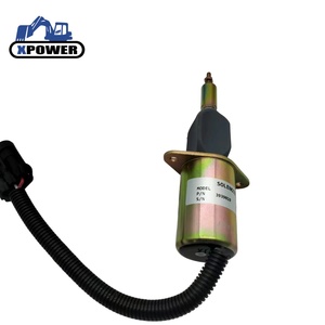 โซลินอยด์ตัดน้ำมันเชื้อเพลิงคุณภาพสูง Xpower 24V DC รุ่น 3939019 XKDE-00662 SA-4889-24 6C 6CT 6CTA 8.3 QSL9.3 R320-7 R335LC-7 สำหรับรถขุด - Product Image 1