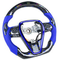 Volante de coche de fibra de carbono forjado LED para Toyota Camry Avalon Corolla Prius Ya RISC HR Rav4 Highlander cuero duradero