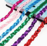 1.5CM Large Vague Paillettes Bande Perles Avec Performance Vêtements Paillettes Dentelle pour Robe À Paillettes