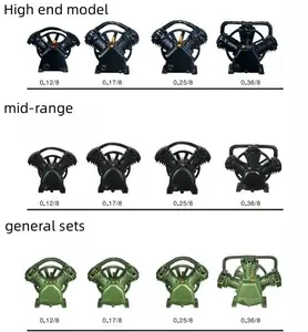 Поршневой воздушный компрессор запасные части 2 цилиндра 1,1 кВт 8 бар воздушный насос головка для продажи