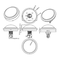 Bouton poussoir rond de 100 mm, éclairé par LED, avec micro-interrupteur pour pièces de machine de jeu d'arcade DIY, 5/12V, grand interrupteur à dôme lumineux