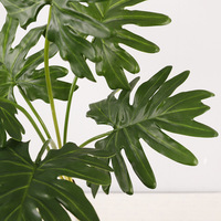 Koleksi Baru Musim Semi 2026, Buket Bunga Artificial Berkualitas Tinggi dengan Sentuhan Realistis 7 Daun, Canna Lily/Monstera/Philodendron/Sword Taro untuk Pernikahan