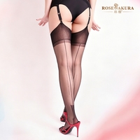 Nouveauté 2024 - Bas cuissardes pour femme, effet 5D, bout transparent, forme du pied, sans couture arrière, 100% nylon, Rosesakura 0126 0127 0128