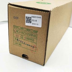 Manufacturer Direct CF1/4W-33ohm5% T52 1/4W Resistors Carbon Film Resistors 33ohm 5% 1/4W - Product Image 1