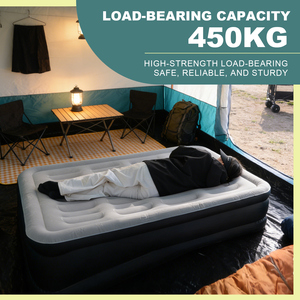 <span class=keywords><strong>Matelas</strong></span> pliable hybride moderne bleu avec revêtement en PVC floqué, alimenté par USB, pour usage extérieur - Product Image 1