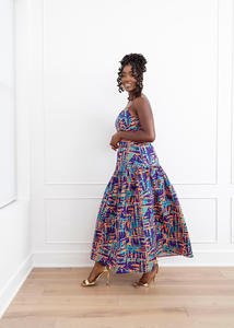 Nouvelle <span class=keywords><strong>robe</strong></span> Maxi à imprimé <span class=keywords><strong>africain</strong></span> pour femmes sans manches robes longues de haute qualité - Product Image 2