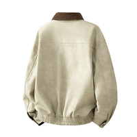 Veste en cuir PU pour homme, style américain robuste et décontracté, prête pour la ville, avec fermeture éclair et col rabattable, personnalisable