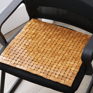 Factory Wholesale Bamboo <b>Chair</b> Cushion Square Cooling Mat Hollowed Out Spliced Tatami Seat Pad - Product Image 1