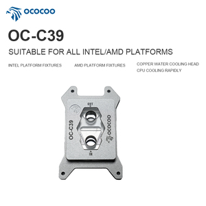 Ococoo C39-SAMD <span class=keywords><strong>CPU</strong></span> nước làm mát khối đầy đủ kim loại đồng ánh sáng cho AMD hỗ trợ máy tính Trường hợp sử dụng - Product Image 2