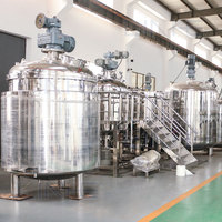 LINHE Agitateur automatique à double enveloppe en acier inoxydable Réservoir de mélange pour cosmétiques et industriels Réservoir de fusion avec agitateur à ancre/hélice