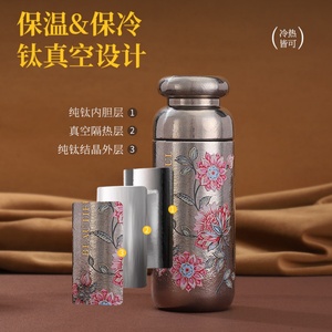 Top Quality Keep Hot 6 to 12 Hours 230ml Thermal Double Layer Titanium <b>Coffee</b> Cup Travel Mug Water <b>Bottle</b> - Product Image 3