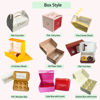 Boîte d'Emballage en Papier Pâtisserie pour Biscuits Gâteaux Mochi Donuts, Pliable, Qualité Alimentaire, Pour l'Expédition, Design Personnalisé avec Votre Logo, Vente en Gros