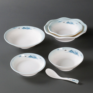 Xiangyuan Mei Restaurant Hotel <b>Melamine</b> Soup <b>Plates</b> Imitation Porcelain <b>Plates</b> Commercial <b>Plates</b> Deep <b>Plates</b> Round <b>Plates</b> Soup - Product Image 4