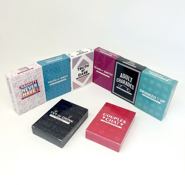 Customized Paper Board Card Games for Party Use Color Box Packaging Leisure & Entertainment for Adults