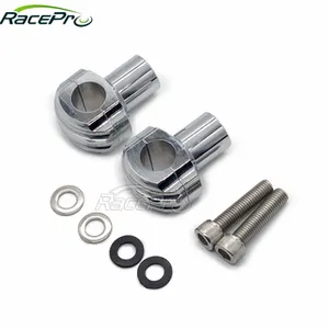 RACEPRO RP9920-1010C 1" Universal CNC Deep Cut Handlebar Risers Clamp for Harley Davidson Cruisers Suzuki Yamaha Kawasaki KTM