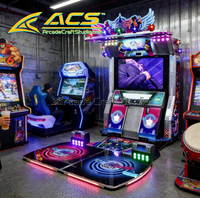 Machine de jeu d'arcade ACS Dance Battle, construction métallique, support japonais, plateforme interactive de rythme, usage commercial intérieur