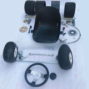 Kit complet de châssis de karting DIY personnalisé avec suspension <span class=keywords><strong>avant</strong></span>, essieu arrière, direction, pneus de 5 pouces et siège - Product Image 5