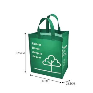 OEM/ODM Custom Logo RPET Wine Tote Eco Friendly Non Woven Fabric Luxury Shopping Bag Custom Logo