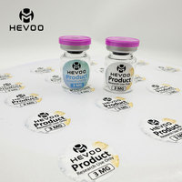 Étiquettes personnalisées pour flacons de peptides 3 ml, autocollants holographiques en vinyle imperméable avec logo personnalisé pour l'emballage de la recherche, commandes en gros
