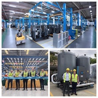 Compresseur d'air à vis Atlas Copco G22FF 15 bars, usage stationnaire, industriel, refroidi par air, lubrifié, 110 kW, nouveau système d'air, réservoir de réception