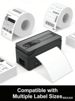 Imprimante thermique d'étiquettes d'expédition de 4 pouces, 203 DPI, pour codes QR/codes-barres, prise en charge de l'interface ESC/POS, garantie 1 an, conforme ROHS