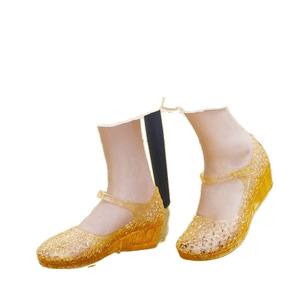 Sandales en cristal pour femmes chaussures compensées d'été respirantes bout creux en plastique <span class=keywords><strong>danse</strong></span> gelée chaussures de plage pour le printemps automne Sexy fermé - Product Image 5