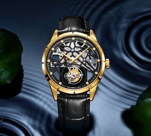 Montre squelette tourbillon pour homme, 42,5 mm, cadran ajouré double face, verre saphir, bracelet en cuir – Offre Spéciale - Product Image 4