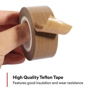 Ruban adhésif en silicone haute température pour machine de scellage, <span class=keywords><strong>plaque</strong></span> de marquage à chaud, toile de fibre de verre PTFE, adhésif imperméable isolant et masquant - Product Image 3