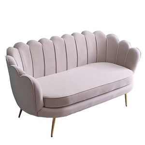 Divano <span class=keywords><strong>a</strong></span> Due <span class=keywords><strong>Posti</strong></span> Laynsino Moderno e Lussuoso, Arredamento per Interni, Ufficio, Casa, con Piedini in Metallo e Rivestimento in Velluto - Product Image 1