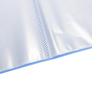 Deli 5004 <b>A4</b> 40 Page Transparent Plastic <b>Document</b> <b>Folder</b> Blue Office Supply File <b>Folder</b> - Product Image 1
