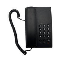 Téléphone de bureau filaire multifonctionnel PEAKSOUND P-511B pour hôtel, noir, ABS, recomposition, garantie 1 an