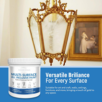 Peinture dorée métallisée liquide, peinture à la feuille d'or, peinture aux tons dorés riches pour métal, bois, meubles, décoration intérieure, séchage rapide, acrylique