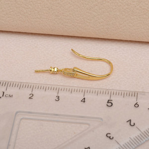 Boucles d'oreilles à crochet en argent S925 pour femme, grandes, avec perle de 7 à 15 mm, longues, accessoires de bricolage, plateau vide, tendance, 1220, apprêts et composants de bijoux - Product Image 4