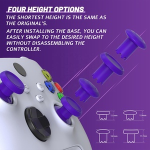 EXtremeRate Purple DIY ThumbsGear V3 Joysticks interchangeables réglables en hauteur pour manette Xbox Series X S - Product Image 2