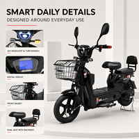 Vélo Électrique Urbain pour Commuters avec Batterie au Lithium Amovible en Option et Panier Avant – Siège Passager Disponible – E-Bike Adulte