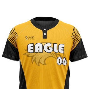 Jersey de béisbol de dos botones para hombre, jersey de béisbol personalizado para equipo de liga, venta al por mayor - Product Image 4