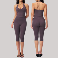 Nouvelle Collection 2026 : Ensemble Sportif Femme Tendance – Soutien-Gorge de Sport Halter et Short de Yoga pour l'Été – Vêtements de Fitness et Tenues de Sport en Gros