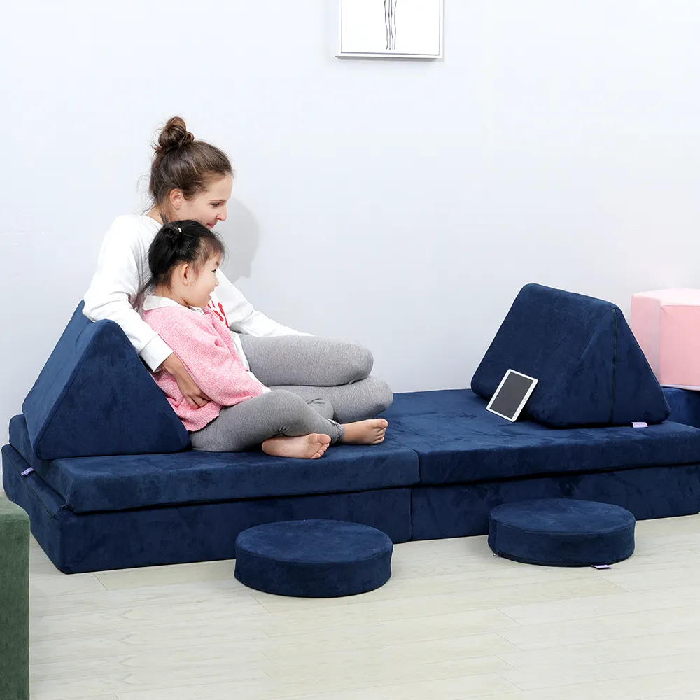 Buona qualità grigio moderno divano letto set di mobili per bambini divano per bambini certificato pur-divano in schiuma certificato usa/divano grigio