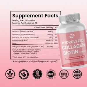 Suplementos de Colágeno y Vitamina C en Cápsulas con Biotina para la Piel, Venta Caliente OEM ODM - Product Image 3