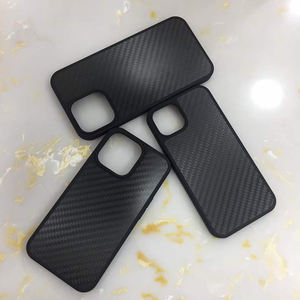Funda protectora personalizada para teléfono móvil, carcasa de <span class=keywords><strong>fibra</strong></span> de carbono de Material de silicona y plástico, Serie de diseño Simple, nueva - Product Image 3