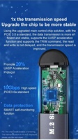 Caja Ssd de doble protocolo Conector OTG USB C y USB3.0 Ngff Sata Nvme Aluminio 2 en 1 Caja Ssd M.2