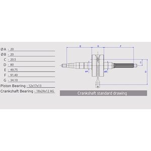 Vilebrequin de course, diamètre du goupille 12 mm - Product Image 2
